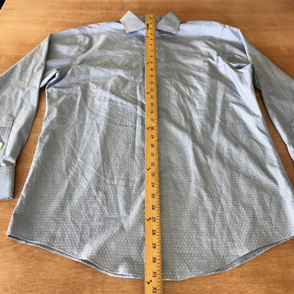 Brooks Brothers 1818 Regent Non Iron Dress Shirt Men 16-4/5 Gray Button Up 17020 - Picture 4 of 12
